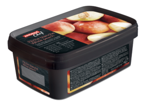 Purée pêches blanches surgelées bac 1 kg