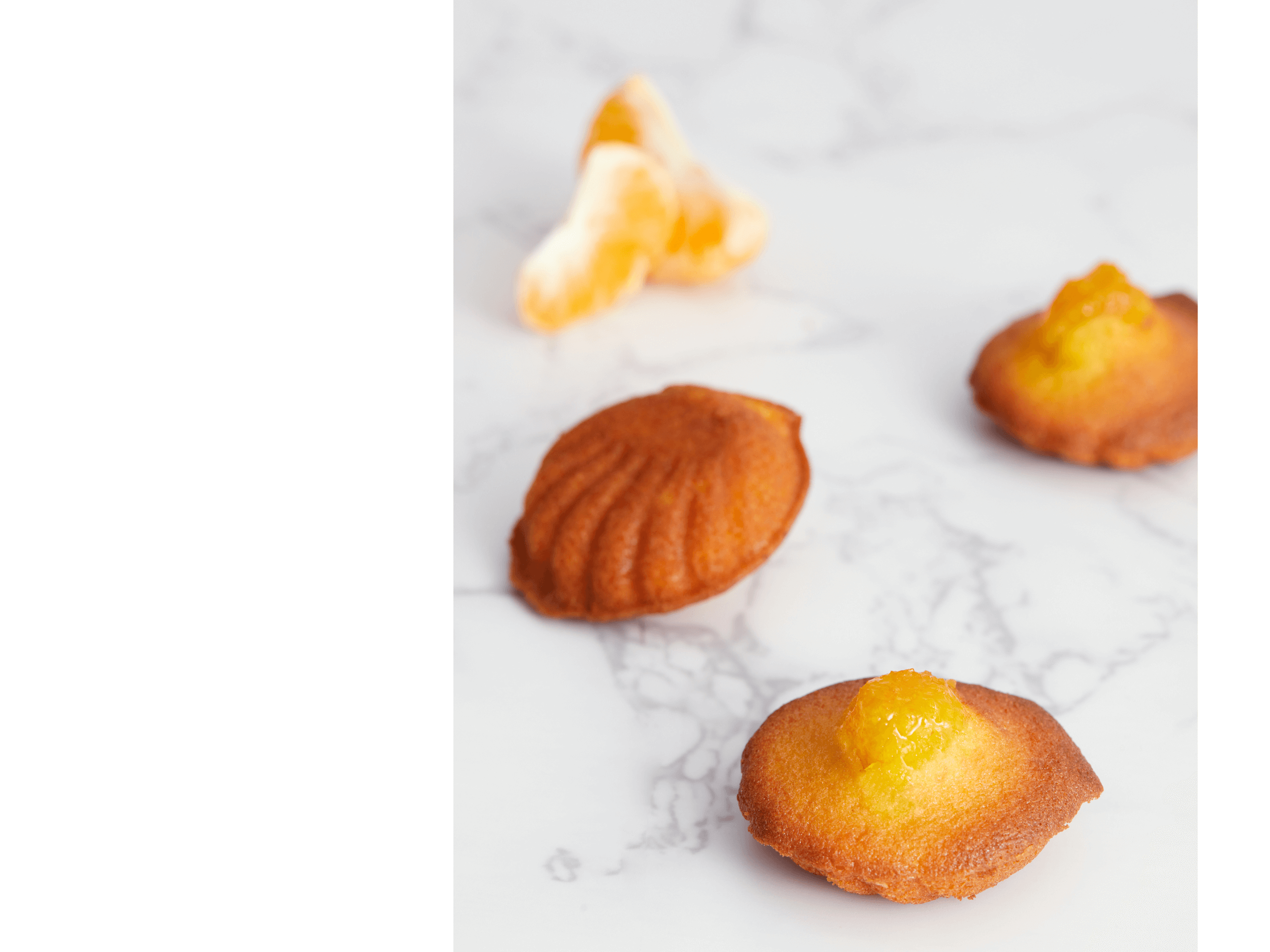 Mandarin Zest Madeleins - Andros Chef, professional fruit ingredients