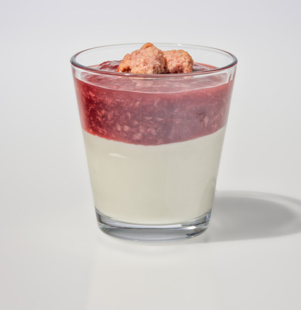 verrine pomme framboise